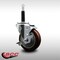 Service Caster 4'' SS Maroon Poly Swivel 3/4'' Expanding Stem Caster with Brake SCC-SSEX20S414-PPUB-MRN-TLB-34 - alternate 3